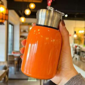 Stainless Steel Thermal Water Bottle — Orange Matte