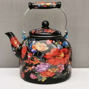 Floral Pattern Vintage Stove Kettle